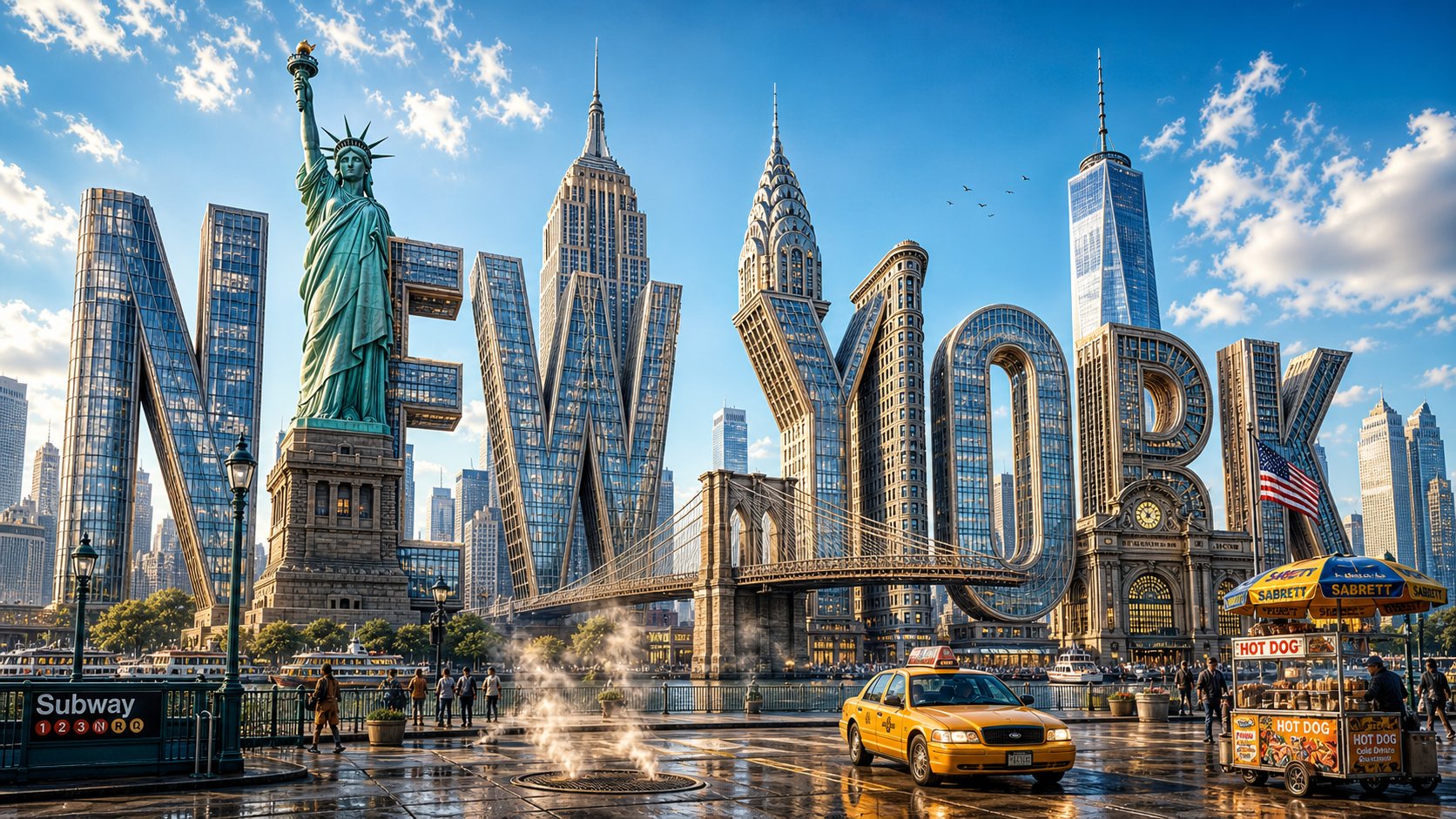 3D City Typography