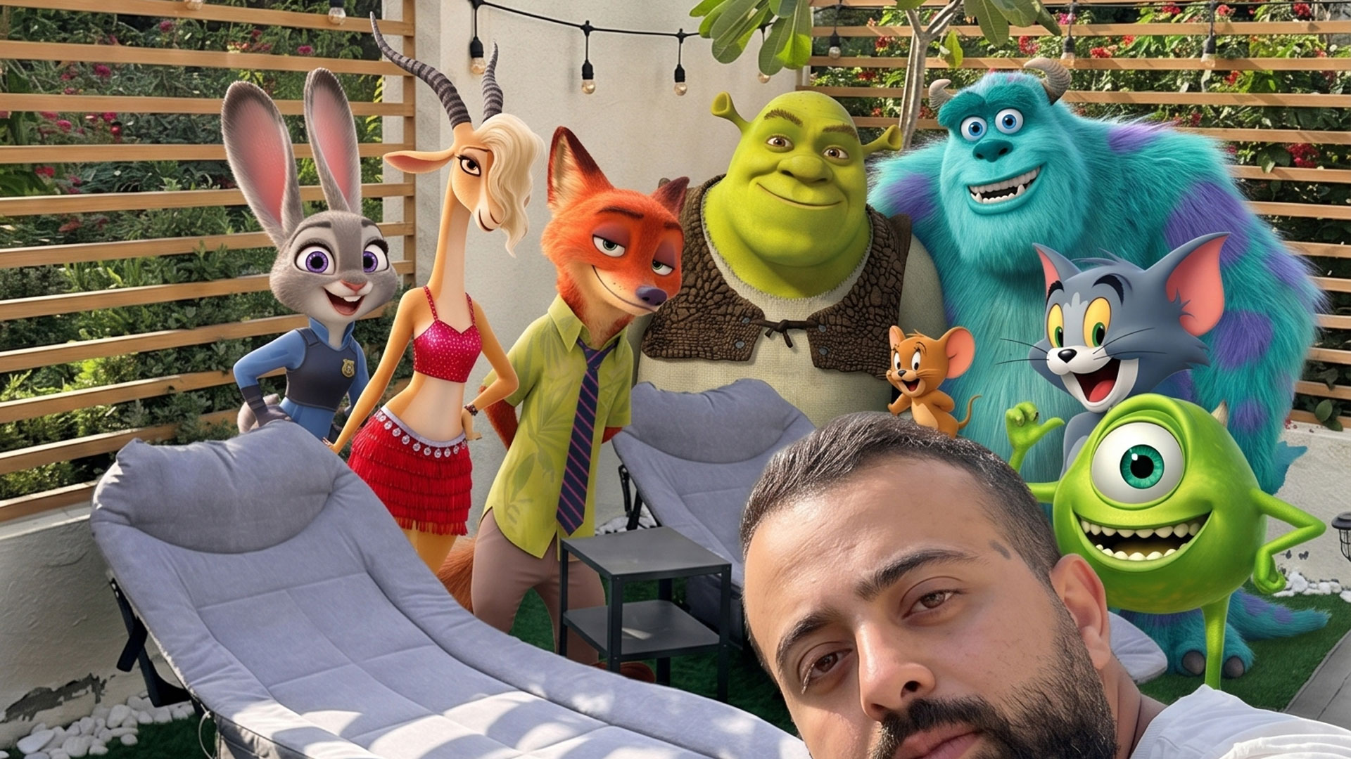 Real + Animation Scene